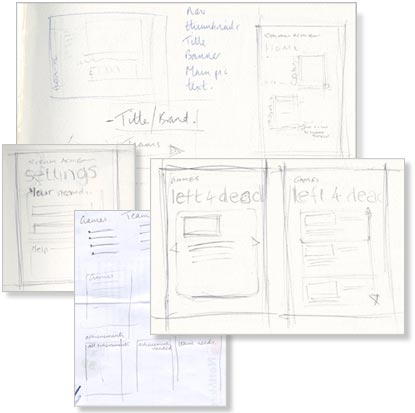 WP7 Steam Achievement app sketches