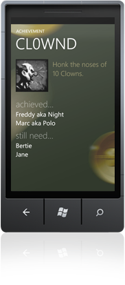 WP7 steam achievements game screen